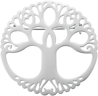 Stainless Steel Brooch Pin for Women Men, Leopard Pin Tree of Life Pin Rose Brooch Deer Pin Crown Pin