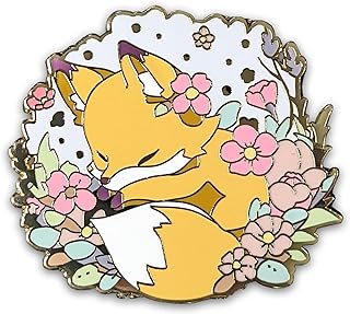 Artistic Sleeping Fox Brooch - Intricate Design with Pin Clasp, Gold-Plated Zinc, Versatile for Any Style – a Charming Statement Accessory