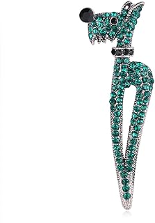 Vintage Crystal Pet Dog Brooch Pin, Fashion Animal Dog Brooch Pin，Sweet brooch,Suit Stud, Shirt Studs, Lapel Pin for women for men，Dainty Christmas Wedding Birthday Mother's Day Valentine's Day