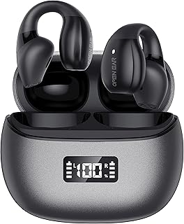 Relxhome Open-Ear HiFi Sport Kopfhörer mit 4 Mikrofonen und Bluetooth 5.3, 50 Stunden Akkulaufzeit, IPX5 Wasserdicht. Ideal für Fitness und Reiten für Erwachsene