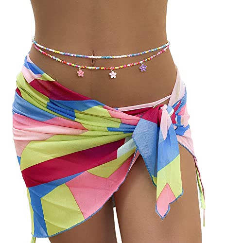 Sexy Beaded Waist Chain Summer Boho Bikini Beads Belly Chains Summer Beach Waist Bead Belly Chain Body Chain Jewelry for Women Girls