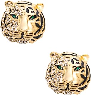 KESYOO 2pcs Inlaid Versatile Brooch Breastpins Head Leopard for Jewelry Breastpin Crystal Favors Lapel Badge Party Scarf Accessory Vintage Gift Gifts Year Dress Animal Creative