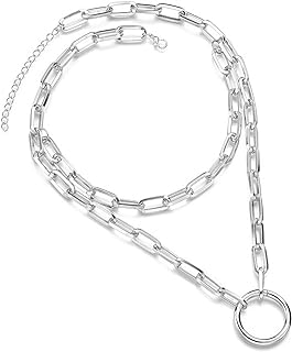 Lobster Clasp Gold Alloy Chunky Choker Necklace - Eyeglasses Holder for Women - Contemporary Statement Jewelry Ideal for Gifting