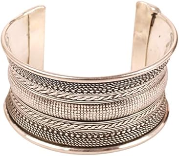 Women's Touchstone Indian Bollywood Desire Finely Crafted Wooden Cuff Bracelet with Lobster Claw Clasp and Box & Braided Chain Design