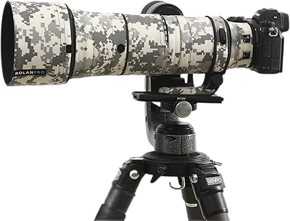 Rolanpro Camouflage Lens Coat for Nikon Z 180-600mm F/5.6-6.3 VR, Waterproof Sleeve with Easy Access Controls and Impact Protection. Ideal for Wildlife Photographers