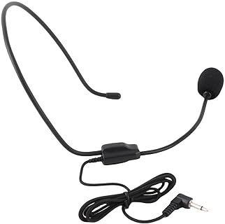 Tbest Micro-Casque pour Chant avec Connexion Jack 3,5 mm et Clarté Sonore, Microphone Léger et Ergonomique, Idéal pour Artistes et Conférences