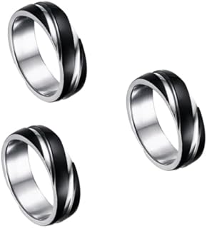 Muslim Wedding Rings - Titanium Steel Men's Fashion Rings - Retro Vintage Design - Ideal for Special Occasions