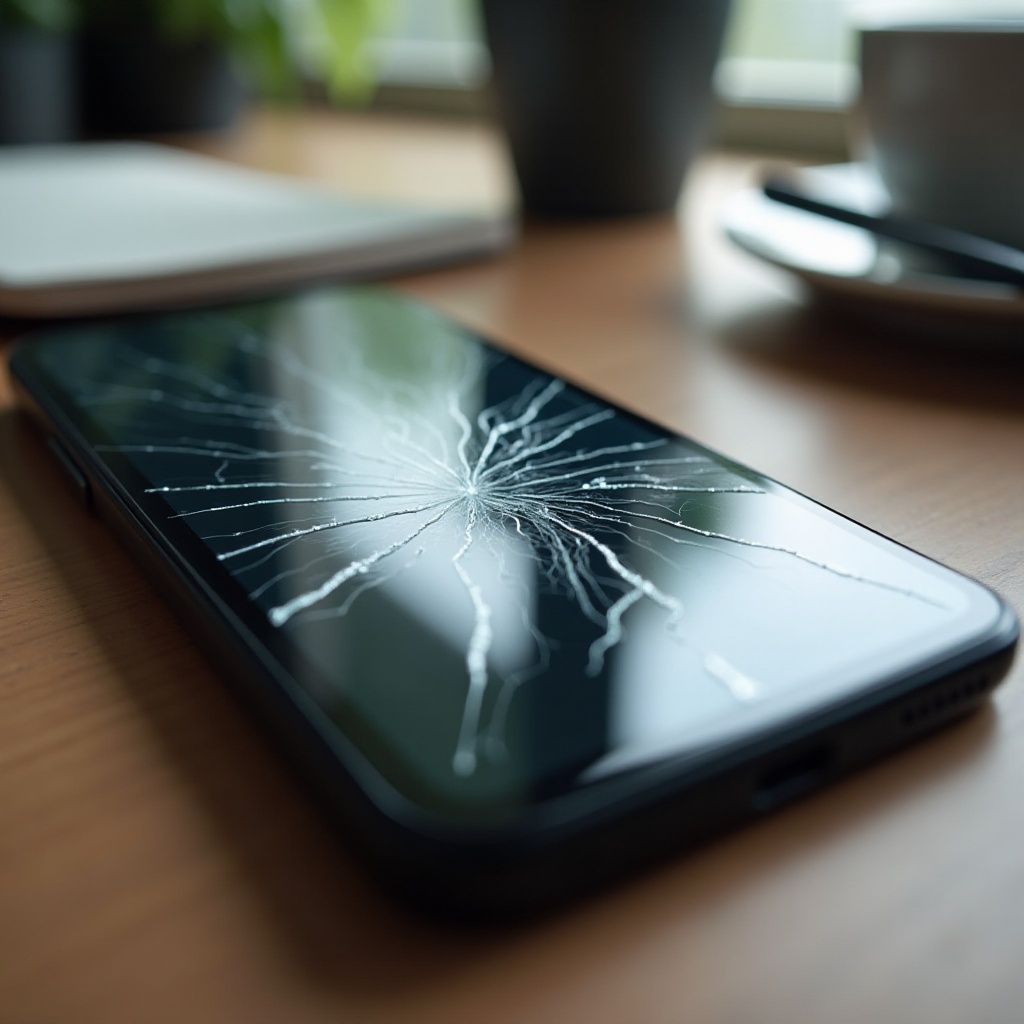 how can flickering go away on a cracked phone screen