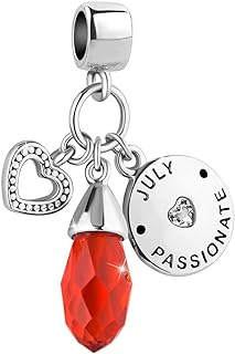 TGLS Sparkling Jan-Dec 12 Months Birthstone Happy Birthday Charm Compatible With Pandora Charms Bracelets and Necklaces