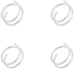 Double Hoop Twist Earrings with Spiral Closure for Single Piercing, Handmade Stainless Steel Jewelry for Men and Women
