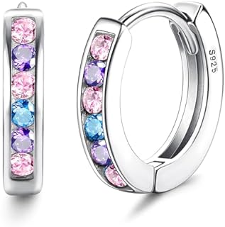 YADOCA Small Hoop Earrings for Girls Women Hypoallergenic    Toddler Earrings Cute Cubic Zirconia Cartilage Sleeper Huggie Hoop Earrings With Box