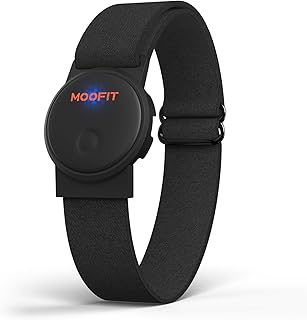 Moofit HW401 Cardiofrequencemètre Rechargeable avec Capteur Optique et Bluetooth/ANT+, Étanche IP67, pour les Sportifs et Enthousiastes du Fitness