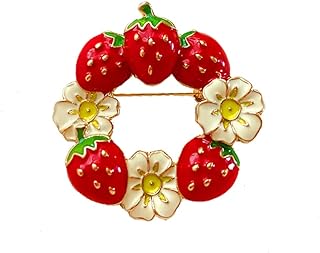 Rhinestone-Encrusted Daisy Brooch with Pin Clasp, Enamel Fruit & Flower Design for Women and Girls - An Alloy Steel, Versatile Summer-Inspired Accessory