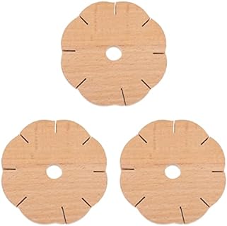 Ciieeo 3pcs Round Thread Square Weaving Plate Kumihimo Bracelet Handmade Board Wooden Disk Beaded Wool Braiding Wood DIY Rope Cord Crafts Fine Braid Device Poratble Disc Knitted Wire