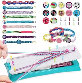 KAIDIFI Friendship Bracelet Creation Kit in Durable Polyester with Versatile Braiding Strings for Kids' Creative Activity - Light Blue Design Set Ideal for 6 to 12 Year Olds