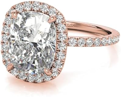 Engagement Ring for Women, 5.0 Carats Center Moissanite Wedding Ring Twisted Curved Bridal Ring Promise Ring for Her 10K/14K/18K Solid Gold