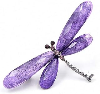 Colorful Resin Dragonfly Brooches Women Vintage Elegant Insect Brooch Pins Winter Coat Jewelry