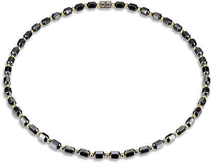 Caiyao Hematite Magnetic Necklace Pain Relief Therapy Arthritis Migraine Headaches Shoulders Back Beads Necklace