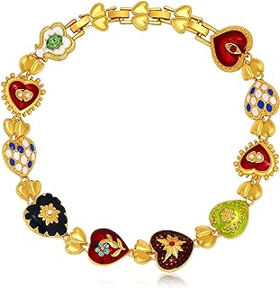 Vintage Heart Charm Choker Necklace for Women, Gold Plated Chunky Cable Chain, Renaissance Inspired, Brass Material, Non-Tarnish and Waterproof