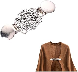 1 PC Vintage Metal Pattern Clothing Clip Tightening Silk Scarf Buckle Duckbill Clip Women's Accessories