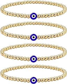 Chic gold-plated Bead Chain Bracelet with Silver Accents for Women, Stretchable Boho Style Design, Ideal Gift for Special Occasions
