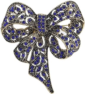 Vintage Big Bow Knot Rhinestones Sparkly Brooches Pins Delicate Ribbon Bow Brooch Classic for Wedding Party Dance Banquet for Women Ladies Girls Dainty Elegant Beautiful Lapel Pins Dress Suit Shirt Ceremony Clothes Accessories Jewelry Mother's Day Valentine's Day Decor Christmas Birthday Gifts