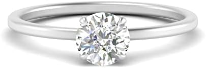 IGI Certified Solitaire Engagement Ring with Created Diamond Accent, Ideal for Women, Asscher Cut Design in White Gold