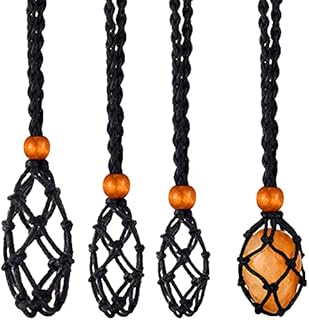 Shappy 3 Pieces Necklace Cord Empty Stone Holder Pendant Stone Holder Adjustable Necklace Holder Pendant Cord Necklace Stone Holder Necklace Cord for Crystals DIY Jewelry Bracelet Necklace