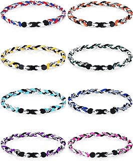 MTLEE Baseball Necklaces Bulk for Boys,3 Braided Rope Tornado Baseball Necklace, Assorted Colors Braided Baseball Rope Necklace for Teenager Baseball Sports Team