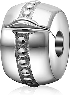Dots Clip Stopper Charms Genuine 925 Sterling Silver Clip Lock Charms Bead for European Style Bracelet