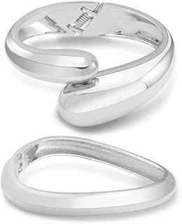 2pcs 14K Real Gold Plated Cuff Waterdrop Teardrop Bangle Bracelet for Women Girls Gift,Chunky Twisted Hinge irregular Minimalist Wide Thick Gold Open Oval Wrist Bracelet Jewelry Set