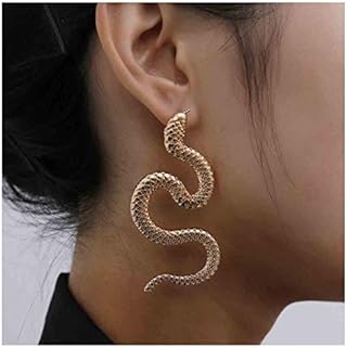 Chic Olbye Snake Dangle Earrings with Pierced Back Design in Durable Alloy Metal for Women and Girls