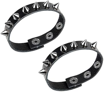 Steampunk Wedding Rings for Women - Goth Black Lace Wristband with Finger Ring in Victorian Design, Vintage Costume Party Accessory with Lobster Clasp - Zinc Alloy Material, Pair of 2