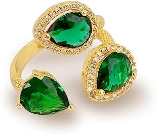 Charming Expandable Cubic Zirconia Wedding Ring for Women With Floral Butterfly Design