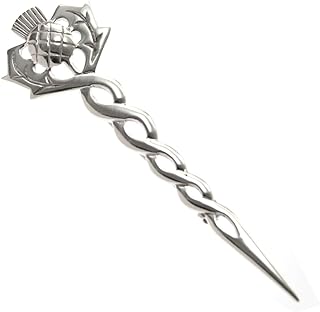 Pin Clasp 925 Sterling Silver Scottish Thistle Kilt Brooch for Men and Women by Alexander Castle - Exquisite Design with Gift Box