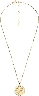 Fossil Women's Gold-Tone Stainless Steel Pendant Chain Necklace for Women