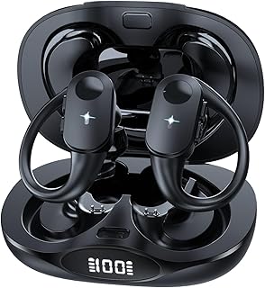 KOMUSII Wireless Earbuds with 80Hrs Playback, HD Call, IPX7 Waterproof Rating, and Button Control. Ideal for Sports Enthusiasts and Fitness Activities on iOS and Android Devices
