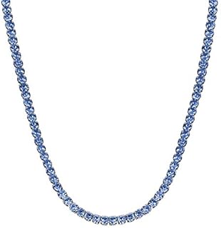 Savlano 18K Gold Plated Cubic Zirconia Round 4MM Classic Tennis 18 Inches Chain Necklace For Women, Girls & Men Comes With a Gift Box