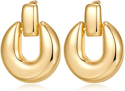 Chunky Hoop Earrings for Women Gold Hoop Dangle Earrings for Women Gift