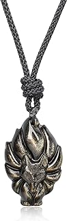 COAI Stone Amulet Nine Tailed Fox Pendant Necklace