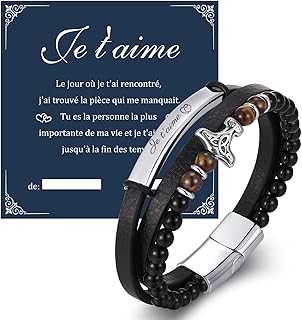 Bracelet Cuir Homme Yves Saint Laurent, Gravé 