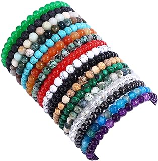 Unisex Adjustable Bead Chain Bracelets with Cubic Zirconia - 17 Pcs Stone Beaded Charms, Ideal for Women and Men - Delicate Design & Gift Option