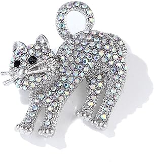 Pin-Clasp Alloy Cat Brooch: Ideal Jewelry Gift for Women, Girls, Ladies - Elegant Versatile Design, Exquisite Packaging