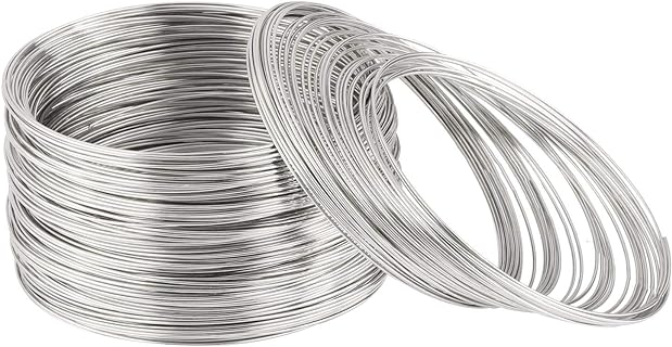 800 Loops Silver Memory Wire 22 Gauge Jewelry Wire Beading Wire for Jewelry Making, Rings, Necklace, Bracelet, DIY Crafting Wires