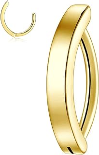 Gold/Silver/Rose Gold G23 Titanium & Stainless Steel Belly Button Rings 14G/16G Clicker Barbells Body Piercing Navel Jewelry