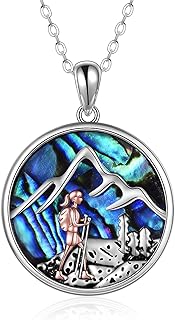 Sterling Silver Wolf Pendant Necklace with Box Chain and Lobster-Claw Clasp, Adventure-Inspired Design for Backpackers and Nature Lovers