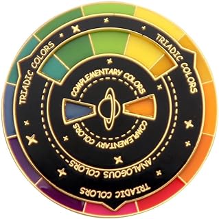 Color Wheel Enamel Pins - Creative Spinning Color Wheel Lapel Pins - Aesthetic Arts Badge Gifts for Artists