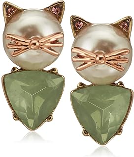 Betsey Johnson Cat Stud Earrings