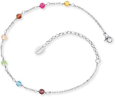 Engelsrufer Armband aus Edelstahl mit farbenfrohen Glasperlen und verstellbarer Länge, nickelfrei und allergikerfreundlich. Ideal für Damen und für den täglichen Gebrauch