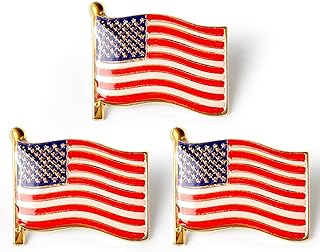 Quality Metal American Flag Brooch with Pin Clasp for Men and Women, Sophisticated Design Ideal for Formal Wear and Patriotic Occasions